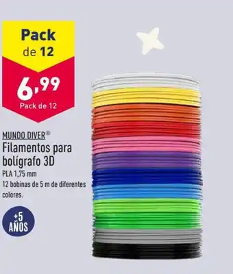 ALDI Filamentos Para Boligrafo 3D oferta
