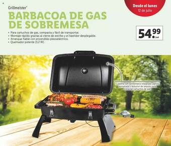 Lidl Grillmeister Barbacoa De Gas De Sobremesa oferta