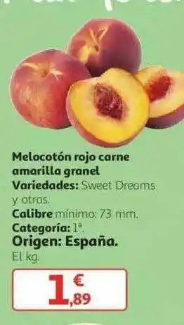 Alcampo Melocotón Rojo Carne Amarilla Granel oferta