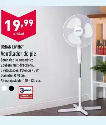 ALDI Urban Living Ventilador De Pie oferta