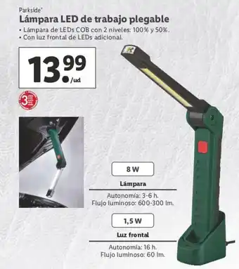 Lidl Lámpara LED de trabajo plegable oferta