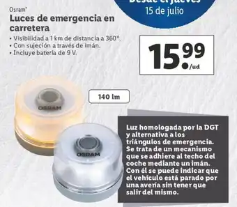 Lidl Osram Luces de emergencia en carretera oferta