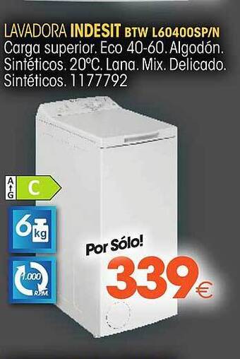 Master Cadena Lavadora indesit oferta