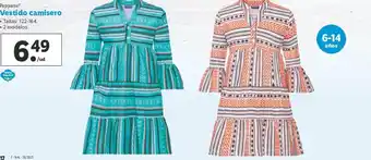 Lidl Pepperts Vestido camisero oferta