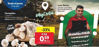 Lidl Champiñon 250g oferta