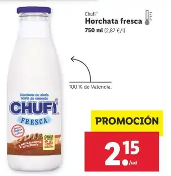 Lidl Chufi Horchata fresca 750ml oferta