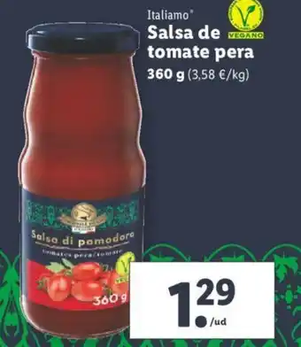 Lidl Italiamo Salsa de tomate pera 360g oferta