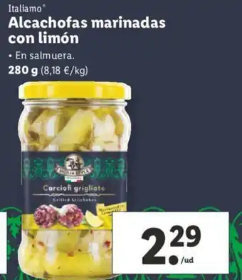 Lidl Italiamo Alcachofas marinadas con limón 280g oferta