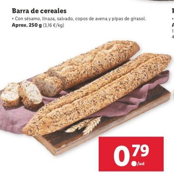 Lidl Barra de cereales 250 g oferta
