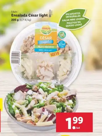 Lidl Edulis Ensalada Cèsar light 205g oferta
