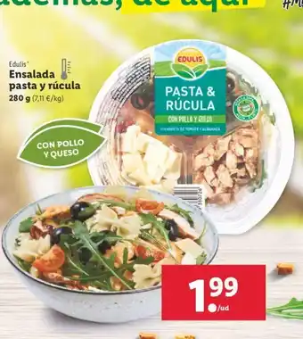 Lidl Edulis Ensalada pasta y rúcula 280g oferta