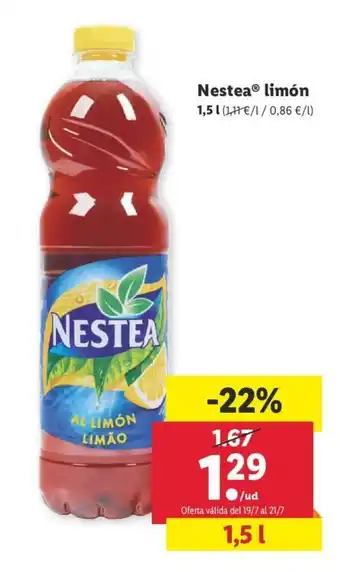 Lidl Nestea Limon 1,5L oferta