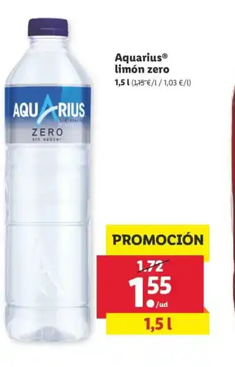 Lidl Aquarius Limón zero 1,5L oferta