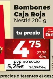 Maxi Dia Bombones nestlé oferta