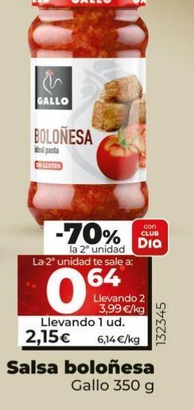 Maxi Dia Salsa boloñesa gallo oferta