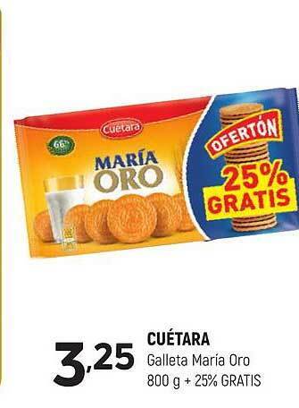 Coviran Cuétara galleta maría oro + 25% gratis oferta