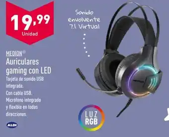 ALDI Auriculares Gaming con LED oferta