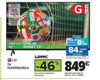 Carrefour Lg tv oled55a26la oferta