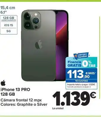 Carrefour Iphone 13 pro 128 gb oferta