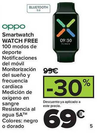 Carrefour Oppo smartwatch watch free oferta