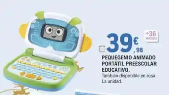 E.Leclerc Pequegenio Animado Portátil Presscolar Educativo oferta