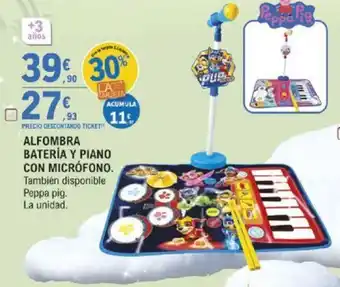 E.Leclerc Alfombra Batería Y Piano Con Micrófono oferta