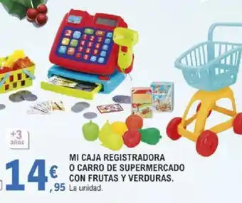 E.Leclerc Mi Caja Registradora o Carro de Supermercado Con Frutas Y Verduras oferta