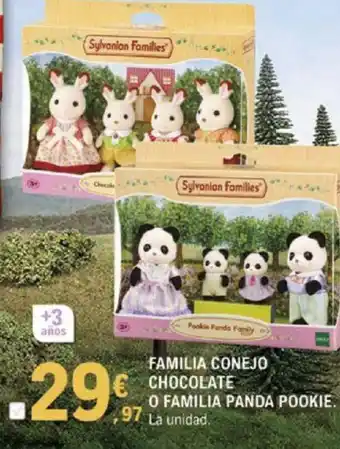 E.Leclerc Familia Conejo Chocolate o Familia Panda Pookie oferta
