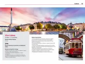 Viajes El Corte Inglés Vive lisboa 3 días. 2 noches salidas desde españa diarios. 214€ precios desde por persona en habitación doble. nuestro pro oferta