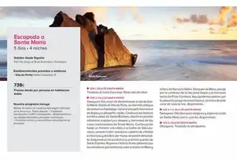 Viajes El Corte Inglés Escapada a santa maría 5 días • 4 noches salidas desde españa del 1 de mayo al 18 de diciembre. domingos. establecimientos oferta