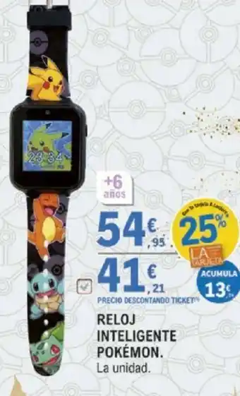 E.Leclerc Reloj Inteligente Pokémon oferta