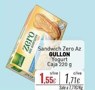 Cuevas Cash Sandwich zero az gullon yogurt oferta