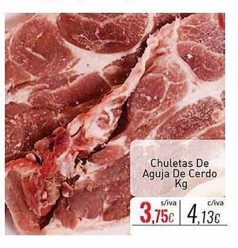 Cuevas Cash Chuletas de aguja de cerdo kg oferta