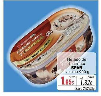 Cuevas Cash Helado de tiramisú spar oferta