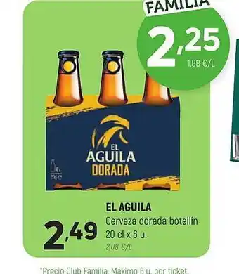 Coviran El aguila cerveza dorada botellín oferta