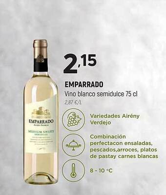 Coviran Emparrado vino blanco semidulce oferta
