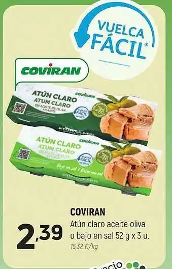 Coviran Coviran atún claro aceite oliva bajo en sal oferta