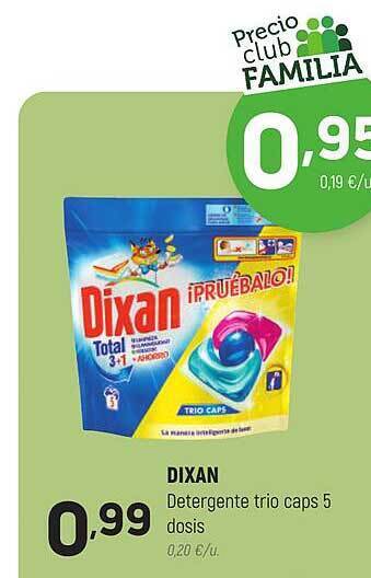 Coviran Dixan detergente trio caps 5 dosis oferta