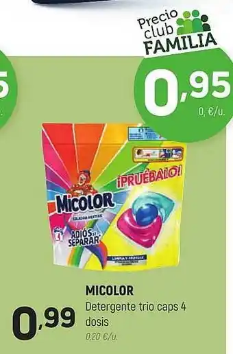 Coviran Micolor detergente trio caps 4 dosis oferta