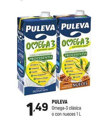 Coviran Puleva omega-3 clásica o con nueces oferta