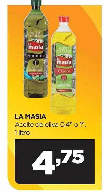 Alimerka La masia aceite de oliva 0.4° o 1° oferta