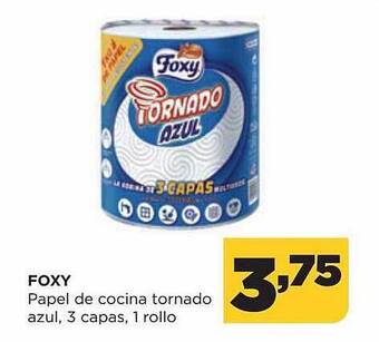 Alimerka Foxy papel de cocina tornado azul 3 capas 1 rollo oferta