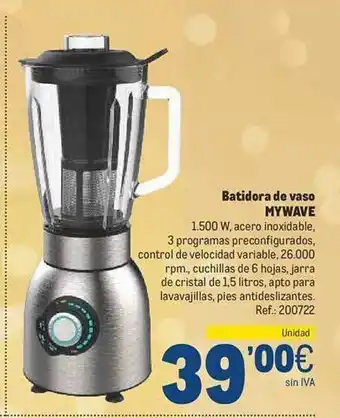 Makro Batidora de vaso mywave oferta