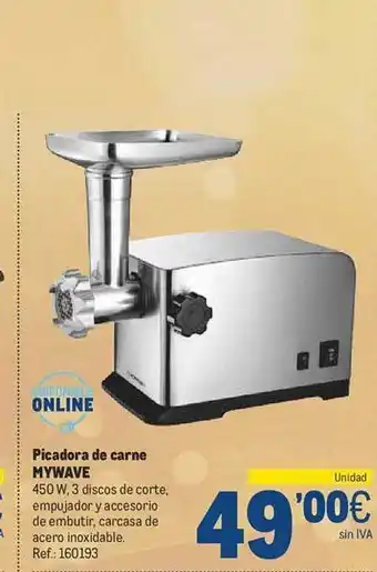 Makro Picadora de carne mywave oferta