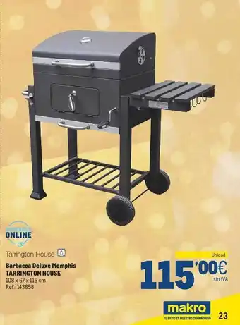 Makro Barbacoa deluxe memphis tarrington house oferta