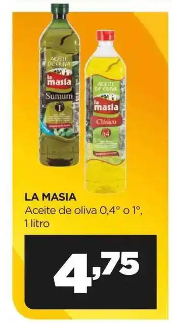 Alimerka La masia aceite de oliva 04° o 1° oferta