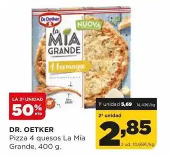 Alimerka La 2a unidad 50% dto dr. oetker pizza 4 quesos la mía grande oferta
