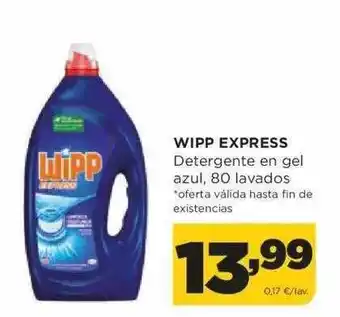 Alimerka Wipp express detergente en gel azul 80 lavados oferta