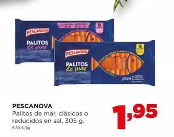 Alimerka Pescanova palitos de mar clásicos o reducidos en sal oferta