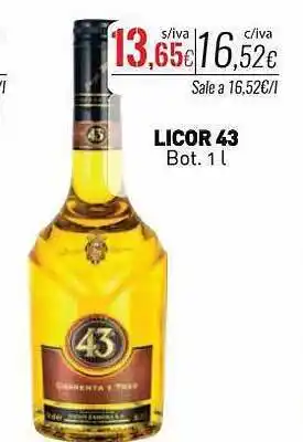 Cuevas Cash Licor 43 oferta